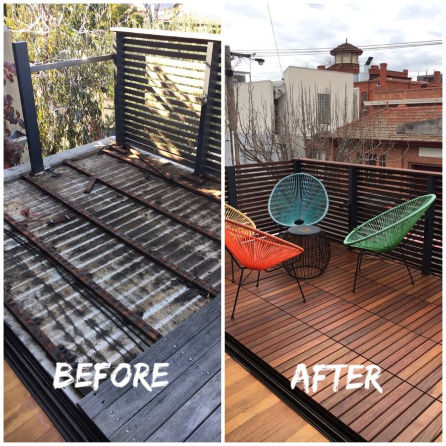 Balcony with deck tiles Melbourne