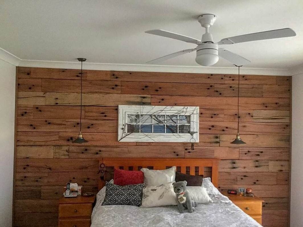 Bedroom Feature Wall - Rough Sawn Sleeper